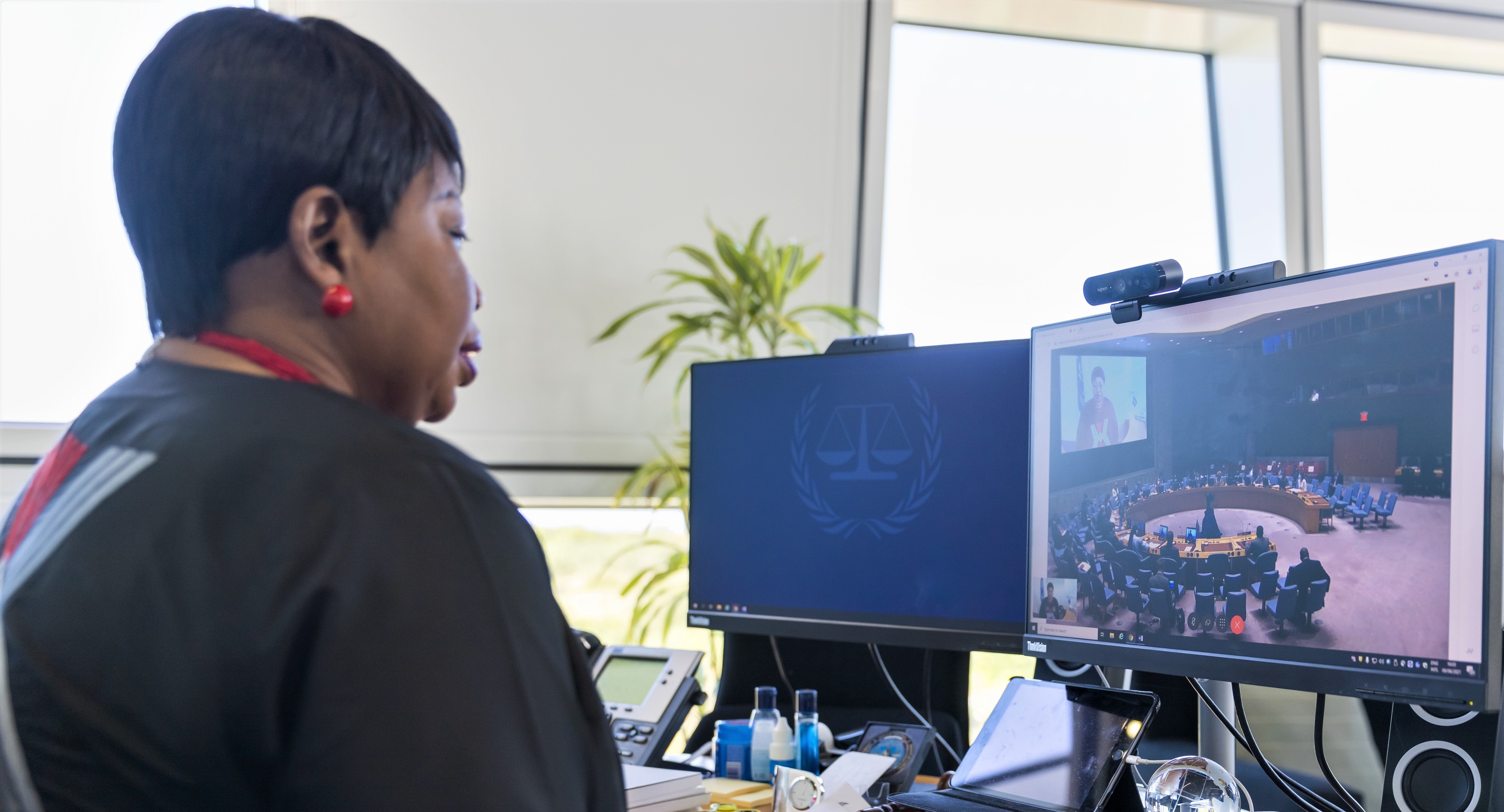 ICC Prosecutor Fatou Bensouda presents her Office’s 33rd report on the Situation in Darfur, Sudan to the UN Security Council remotely through VTC ©ICC-CPI