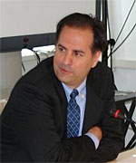 Dr. Jean Allain presenting the ICC-OTP Guest Lecture at the interim seat of the Court on 26 April 2007