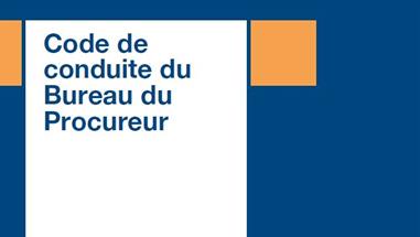 Code of Conduct for the Office of the Prosecutor