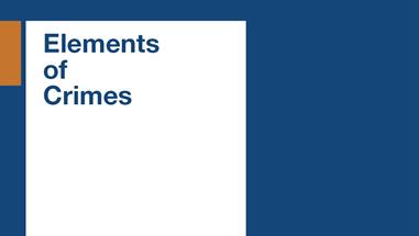 Elements of Crimes