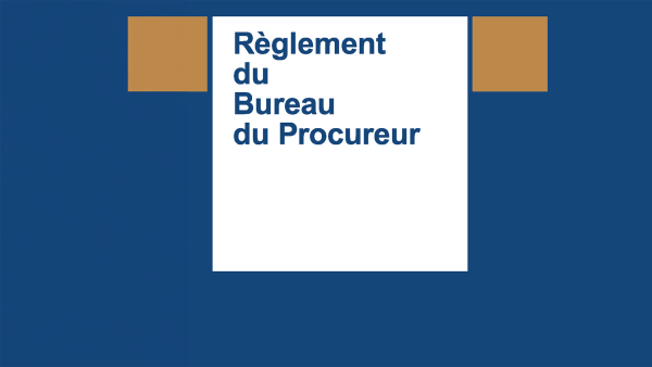 Règlement du Bureau du Procureur
