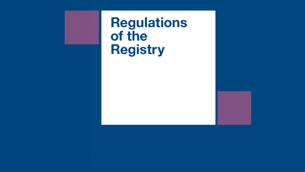 Regulations of the Registry