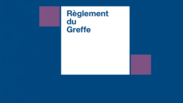 Règlement du Greffe