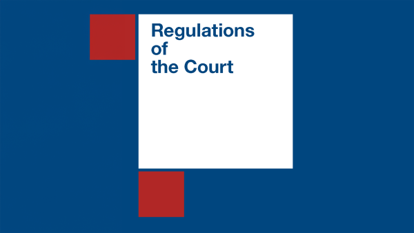 Regulations of the Court
