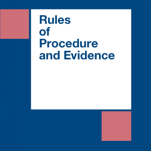 Rules of Procedure and Evidence