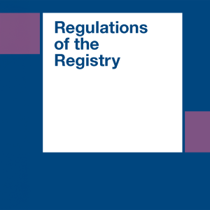Regulations of the Registry