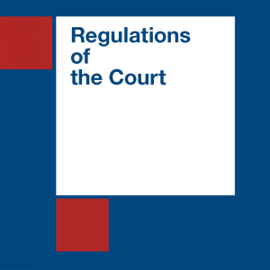 Regulations of the Court