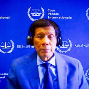 Rodrigo Roa Duterte appearing for the first time before the ICC judges on 14 March 2025 ©ICC-CPI