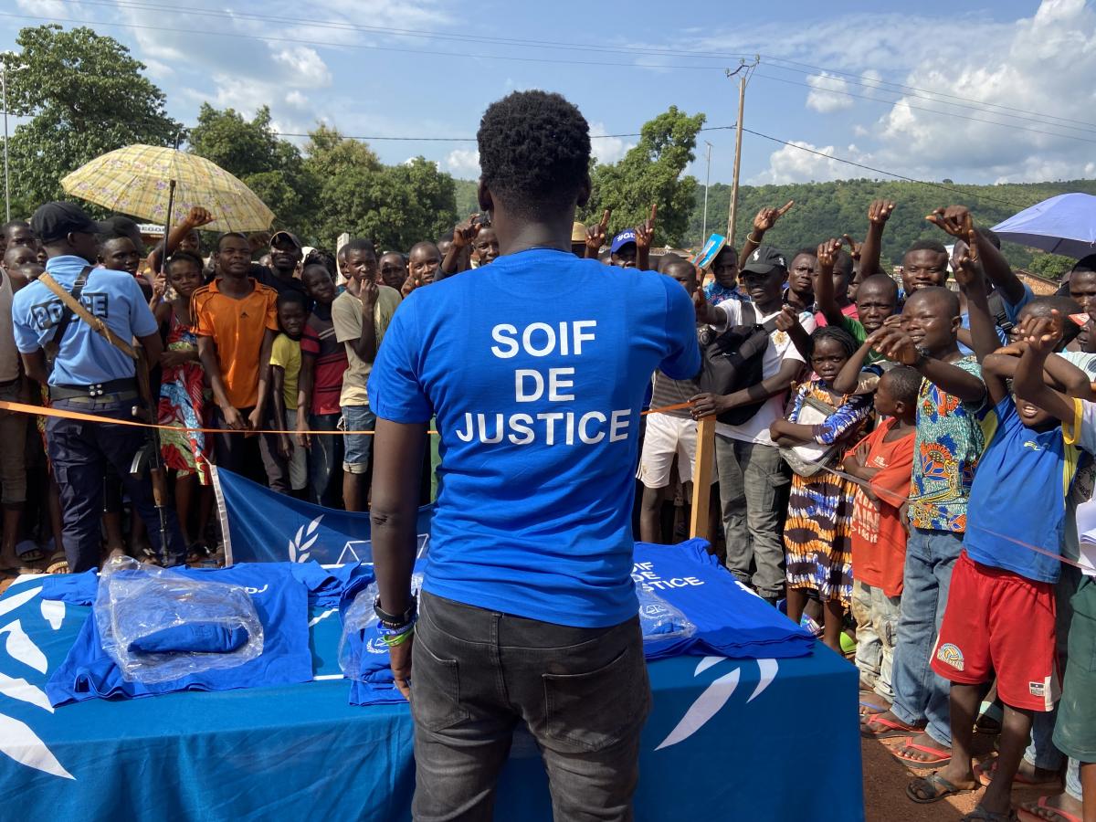 Pop up installation in Bangui 