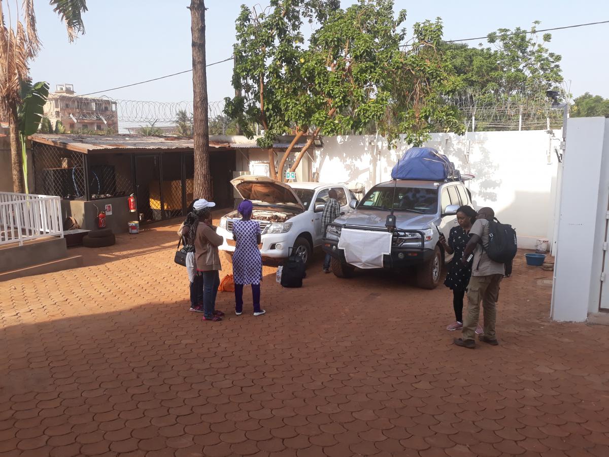There is a lot of excitement amongst the team members, we chat and laugh, waiting for the security briefing to start.
