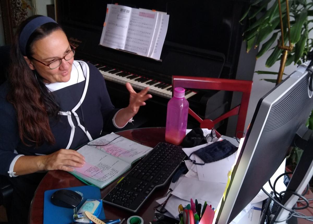 From her living room in a town not far from The Hague, Violeta is still connecting affected communities to the Court, despite the pandemic.
