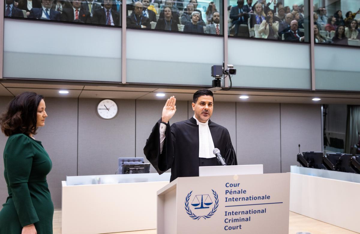 Osvaldo Zavala Giler during his solemn undertaking ceremony as ICC Registrar © ICC-CPI