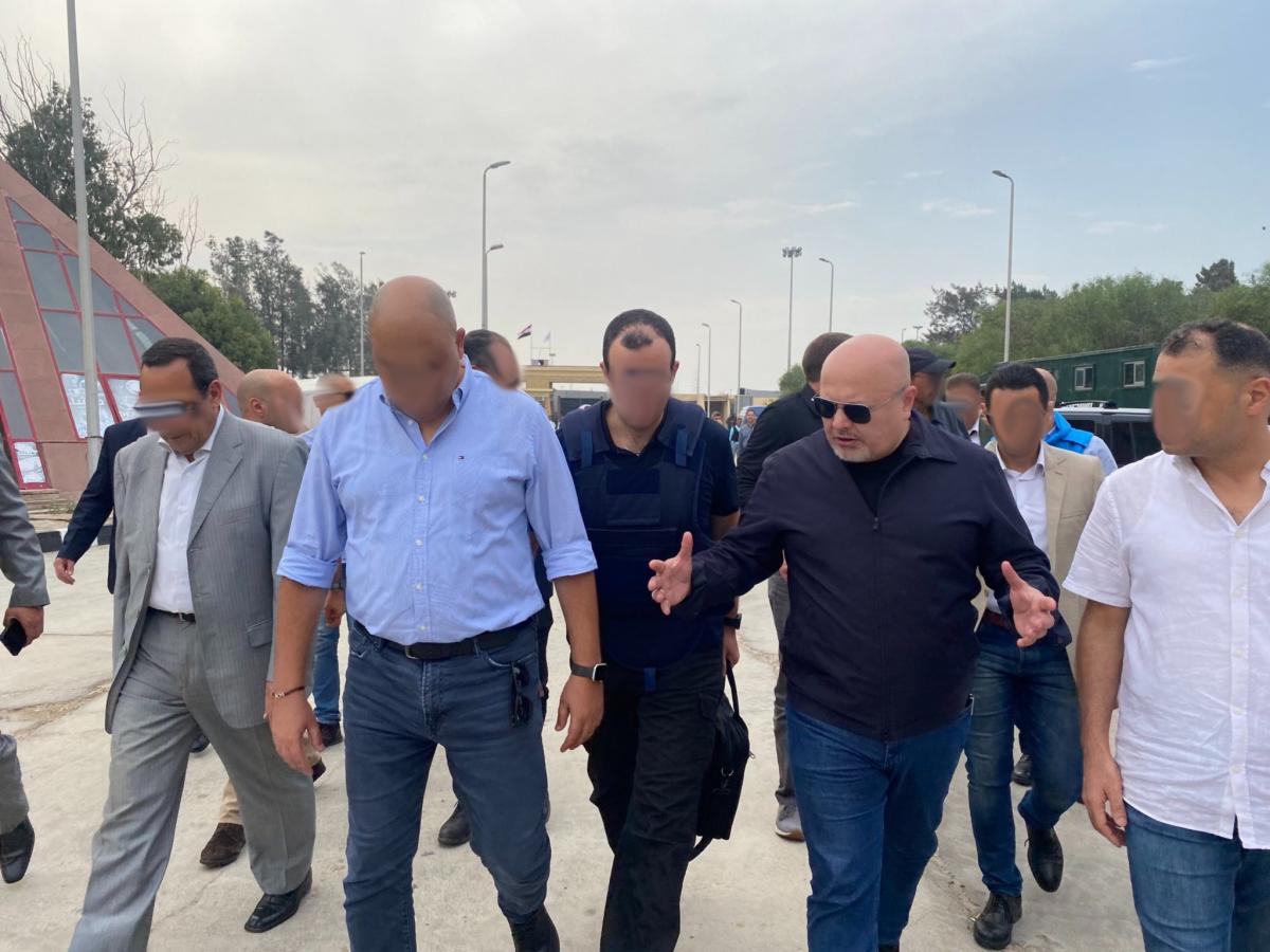 The Prosecutor at Rafah Crossing between Egypt and Gaza on 29 October 2023