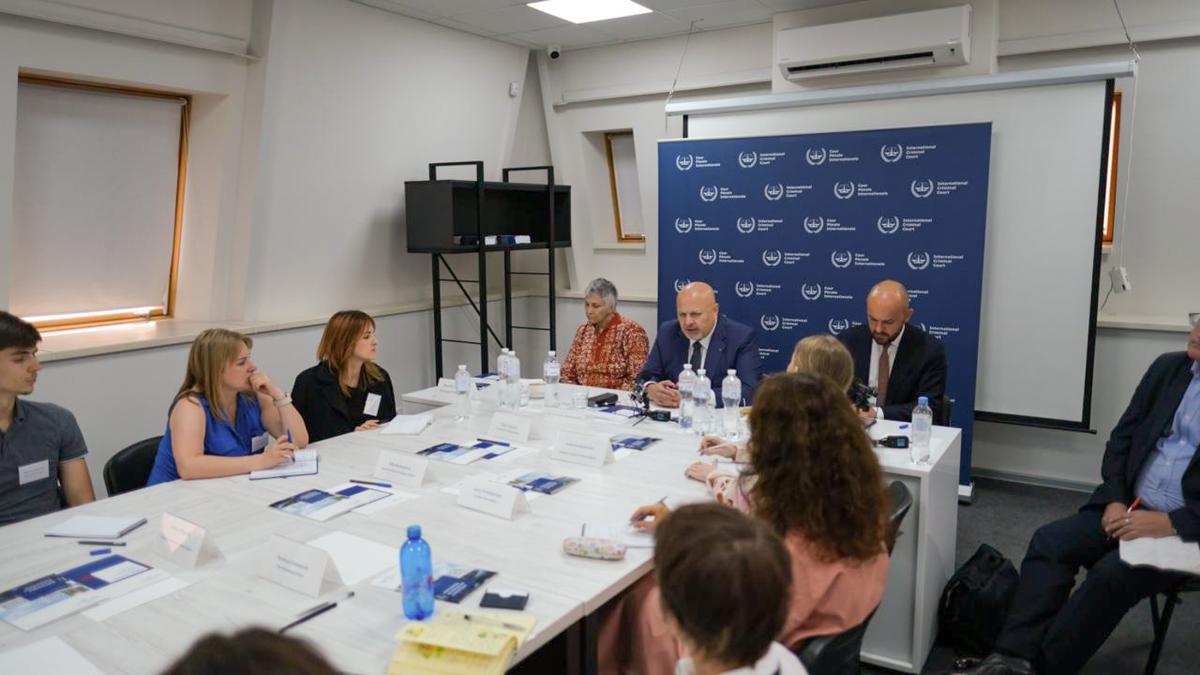 Prosecutor Khan meets with local civil society organisations at the office of the International Criminal Court in Kyiv on 11 September 2024