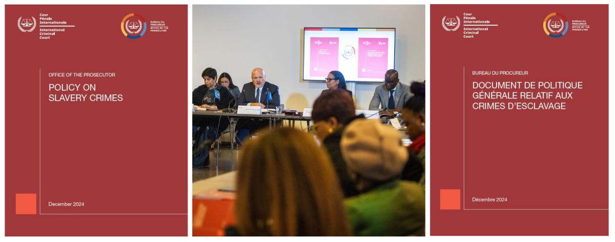 The ICC Office of the Prosecutor launched its Policy on Slavery Crimes on 2 December 2024 on the sidelines of the Assembly of States Parties at the World Forum, The Hague