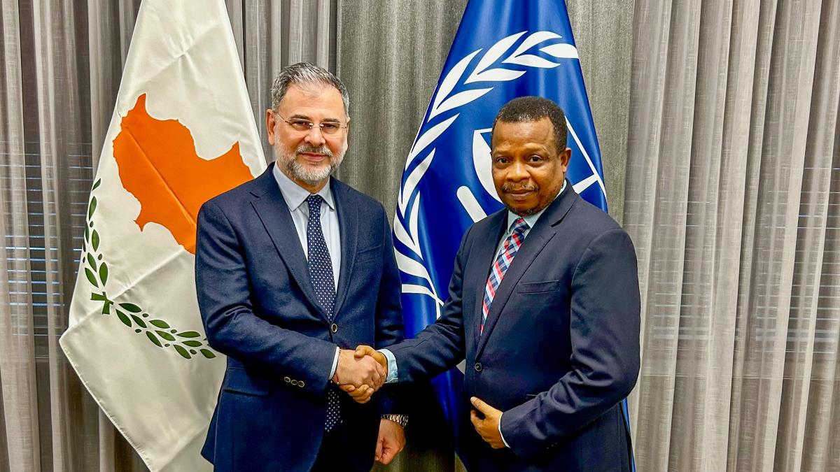 Photo:  H.E. Spyros Attas, Ambassador of Cyprus to the Kingdom of the Netherlands and Mr Ibrahim Yillah, Vice Chair of the TFV Board of Directors during their meeting in The Hague in December 2024.