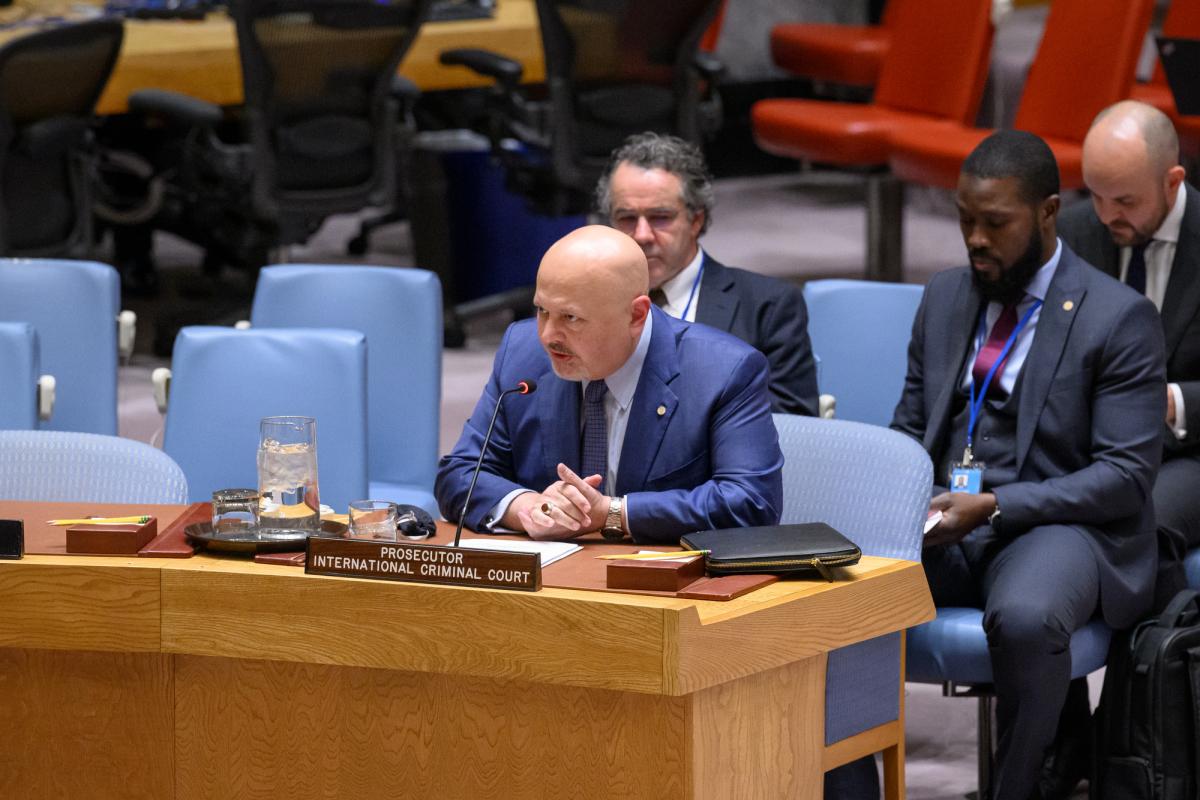 ICC Prosecutor Karim A.A. Khan KC briefs the UN Security Council in New York on the situation in Darfur, Sudan on 27 January 2025. UN Photo/Loey Felipe