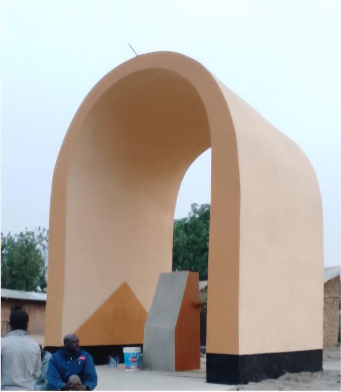 Photo: The victims' committee considered how best to memorialize the crimes that occurred in Bogoro. In close collaboration with the Bogoro community and with the assistance of an architect, the committee developed a symbolic monument