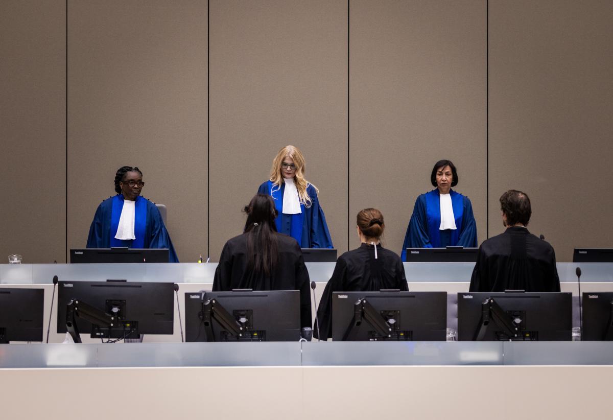 Judges of Pre-Trial Chamber I during the initial appearance of Rodrigo Roa Duterte on 14 March 2025 ©ICC-CPI