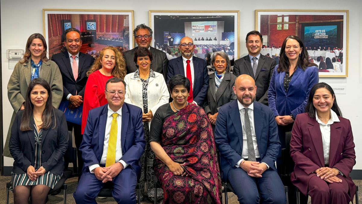 ICC Deputy Prosecutor Khan was welcomed by the President of the JEP and its magistrates