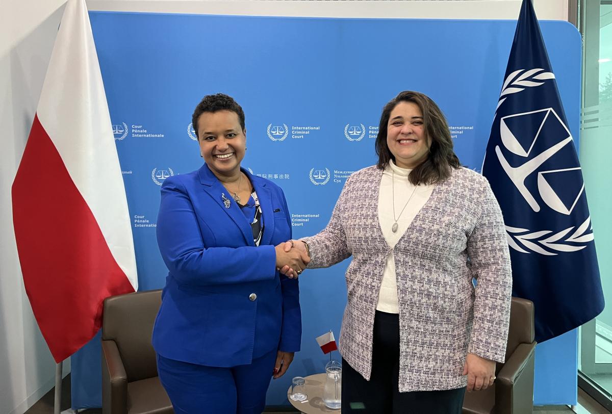 H.E. Margareta Kassangana, Ambassador of the Republic of Poland to the Kingdom of The Netherlands, and Dr Deborah Ruiz Verduzco, Executive Director of the Trust Fund for Victims at the ICC 